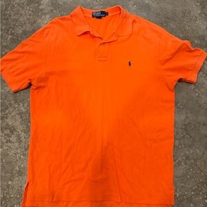Ralph Lauren Men's Bright Orange Polo Shirt